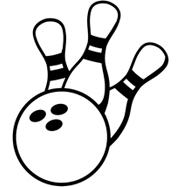 bowling ball and pins